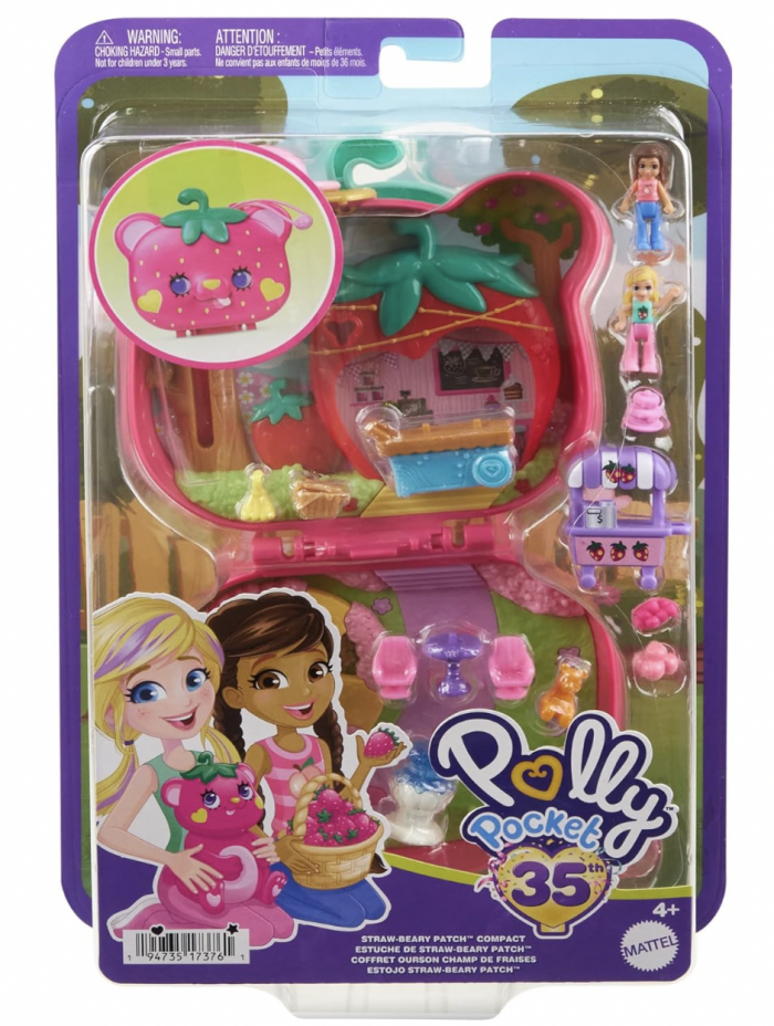 Ourson fraise avec jardin