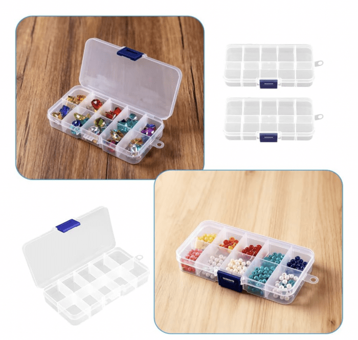 Mini boîtes transparentes empilables pour accessoires Polly Pocket