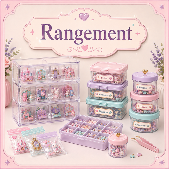 rangement Boîte à compartiments pour personnages Polly Pocket