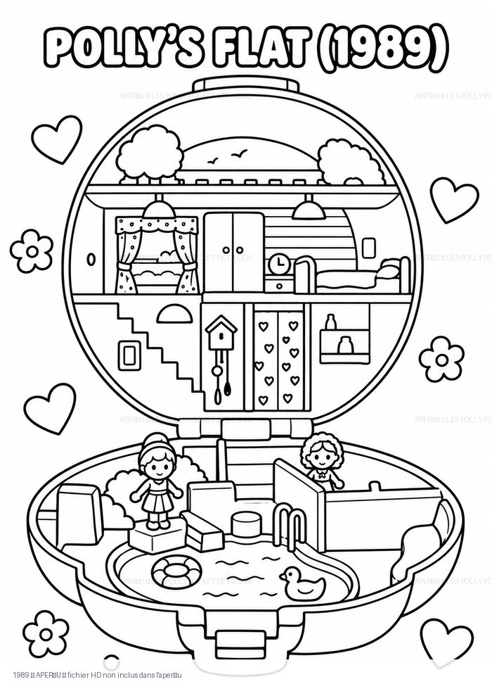 Polly's Flat — coloriage vintage 1989